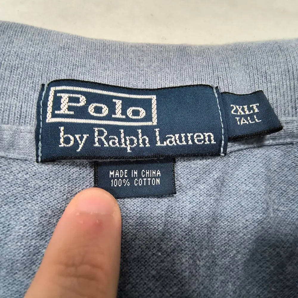 Polo by Ralph Lauren Short Sleeve Collared Polo Shirt Mens Size 2XLT Blue White